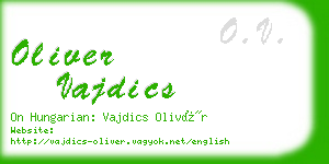 oliver vajdics business card